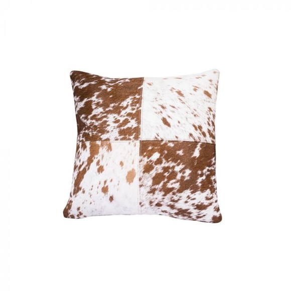 NWT Cowhide Cushion Cover White & Brown - Picture 5 of 10